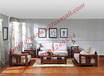 China High Quality Solid Wooden Frame with Upholstery Sofa Set for sale