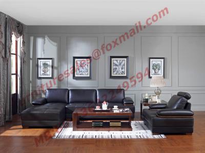 China Italy Leather Sofa with L-Shape in Wooden Sofa Set for sale