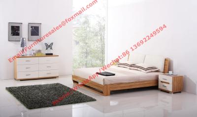 China Fabric upholstered headboard and MDF Bed bottom in Modern bedroom furniture for sale