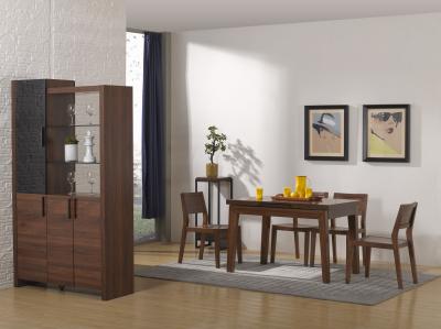 China 2016 Nordic Design Small Dining room furniture by Enlargeable Tables with Chairs and Wine Cabinet for sale