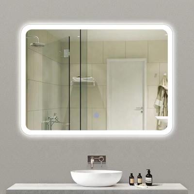 China Modern Hot Sales Modern Bathroom Wall Hanging Mounted Smart Led Mirror With Touch Screen Defogging For Bathroom for sale