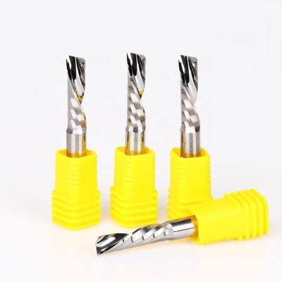 China CNC Milling Machine Left Spiral Milling Cutter Down Cut A Groove Router Bit for sale