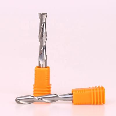 China CNC Milling Machining Two Flutes Spiral Bits Or End Mills For MDF Wood Working Tools for sale