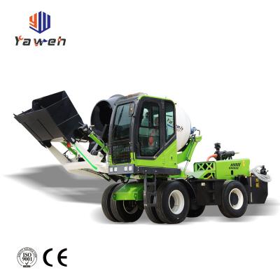 China Hotels Yaweh Self Load Transit Mixer As 3.5m3 Automatic Self Loading Concrete Mixer Truck for sale