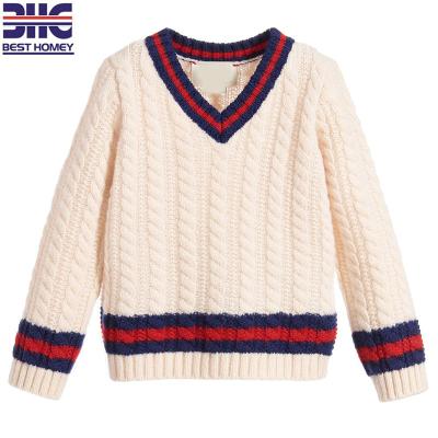 China Anti-shrink children's sweater wool-acrylic winter knitted sweater designs for baby boys for sale