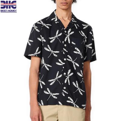 China Anti-pilling Men's Short Sleeves Oversized Casual Hawaii Shirt Printed Summer Shirt for sale