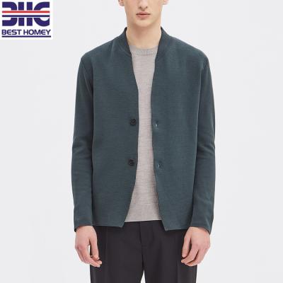 China High Quality Mens Lapel Two Button Closure Knitted Cotton Sport Design Blazer Anti Shrink With Pockets for sale