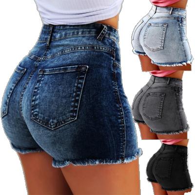 China Anti-Wrinkle Women's New Ripped Jeans Shorts Women's Hot Pants Women's Denim Short Shorts for sale