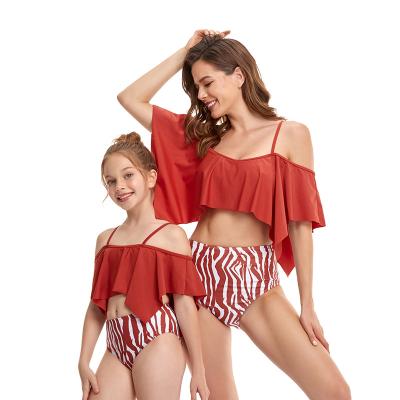 China Baby and Mother Swimsuit Breathable Matching Parents and Children Summer Swimwear Beach Wear Fashionable Wear for sale