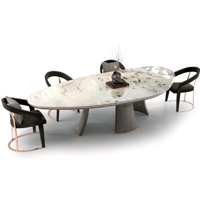 China Dining Set Exeon 12 Seater Carrara Luxury Modern Marble Top Dining Table Set for sale