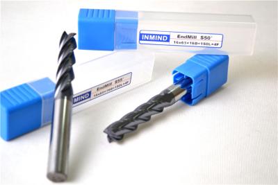 China Mirco Solid Carbide Square End Mill HRC50 Long Flute with TiAlN Coated for CNC Milling for sale