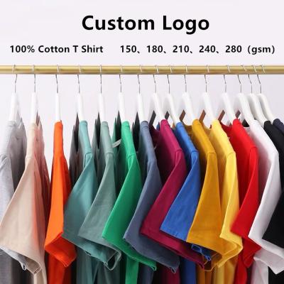 China 2021 Anti-Wrinkle Promotional Cheaper Size Mens T-shirt Custom Logo Printed Premium Pima Cotton Blank T-shirt for sale