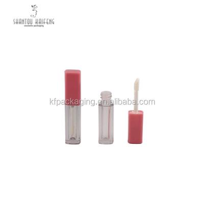 China Wholesale Recyclable Pink Mini Empty Lip Gloss Square Tube 1ml for sale