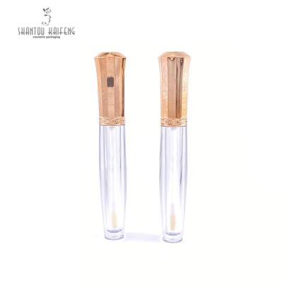 China Recyclable Wholesale Waterproof Container Rose Empty Gloss Tube Gold Crown Lip Gloss Container for sale