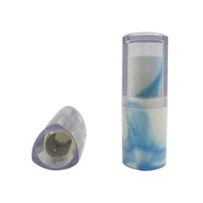 China Wholesale Recyclable Empty Matte Lipstick Triangle Lipstick Tube Container 4g Blue Color for sale