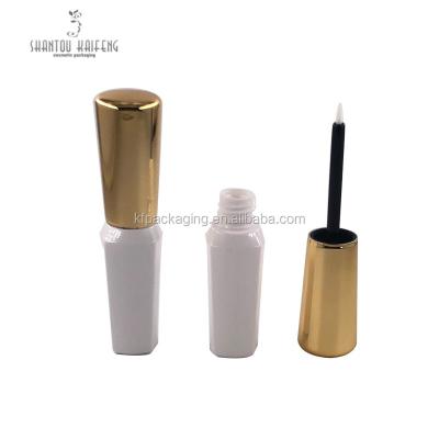 China Recyclable White Gold Square 5ml Eyeliner Tube Eyelash Mascara Cosmetic Packaging Container Packaging for sale