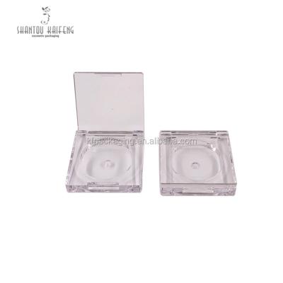 China Wholesale OEM Square Eyebrow Case Empty Cosmetic Packaging Container Mini Plastic Jar Eco-friendly for sale