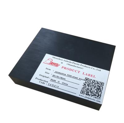 China Delrin POM Panel Polyacetal from POM Conductive Black POM Sheets Engineering Plastic Plates for sale