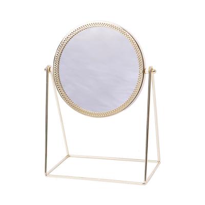 China Non-Specific Metal Portable Cosmetic Mirror High Definition Single Side Beauty Mirror For Desktop for sale