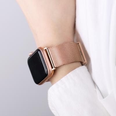 China Stainless Steel Milanese Metal For Apple Watch Band Strap 38mm 40mm 42mm 44mm For iwatch 4 321 Series7 6 Strap Se 5 321 for sale