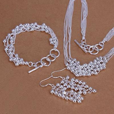 China CLASSIC 925 Sterling Silver Couple Valentine's Day Gift Necklace Bracelet Designs Earrings Fashion Jewelry Sets For For Women Bridal Wedding for sale