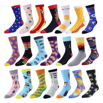 China Wholesale Custom Logo Antibacterial Crew Cotton Men Socks Personalized Design Designer Customized Bamboo Crazy Socks for sale