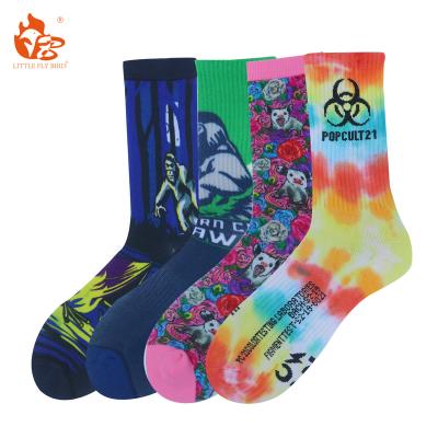 China Small colorful fly bird bird fiber men cotton crew OEM design customized fashion QUICK DRY bamboo socken custom logo socks wholesale for sale