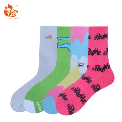 China High Quality Logo High Quality Men's Basketball Compression Fashion Fly Antibacterial Fly Small Bird Antibacterial Crew Designer Sports Socks for sale