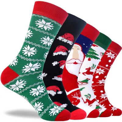 China Wholesale Custom QUICK DRY Red Christmas Ornaments Socksfunny Red Socks Stocking Unisex Christmas Socks for sale