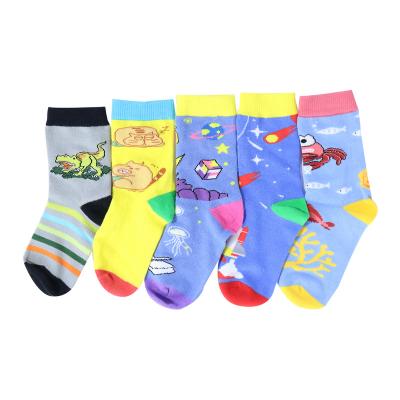 China QUICK DRY OEM Service Custom Design Pattern Cute Colorful All Season High Quality Boys Girls Cotton Comfortable Kids Socks for sale