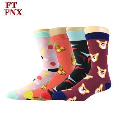 China Antibacterial Wholesale Organic Cotton Fashion Men Colored Dress Socks for sale