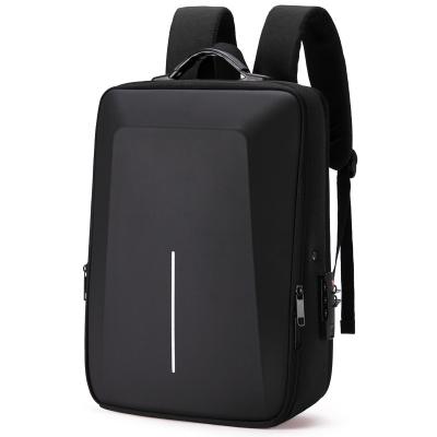 China With Hard Shell USB Lock Anti Theft Laptop Backpack Charging Two Separate Openings 15.6