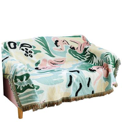 China New Polyester Anti-static Fiber Material Custom Printing Sofa Blankets High Quality Designers for sale