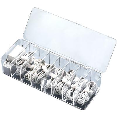 China Factory viable supply universal transparent multifunctional data line storage boxes for sale