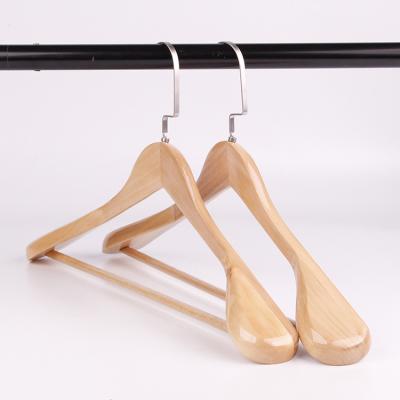 China New Type Attractive Price Manufacturer Wood Hangers For Contemporary Seamless Clothing for sale