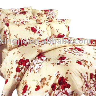 China Red and White Flower Folded Comforter Bedding Set Bedrooms Bedding Set Luxury Comforter Bedding for sale