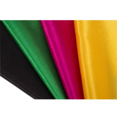 China Solid Color Antistatic Wholesale Medium Weight Polyester Satin Fabric Textile 100% Polyester Satin for sale