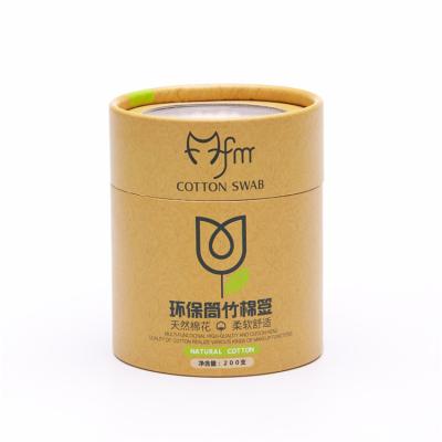 China 200pcs New Style Makeup and Health Care Cosmetic Cotton Natural Eco-Friendly Bamboo Buds in Paper Box with OEM for sale