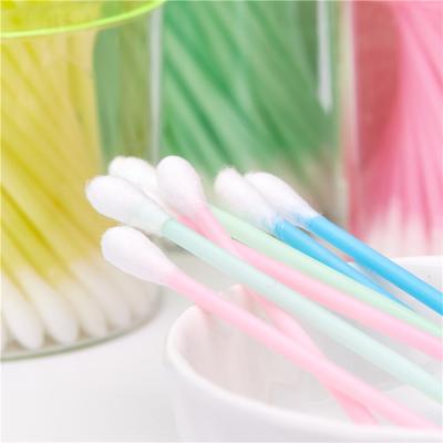 China 100pcs Natural Shrink Personalized Tip Pots Cotton Buds Hj021 for sale