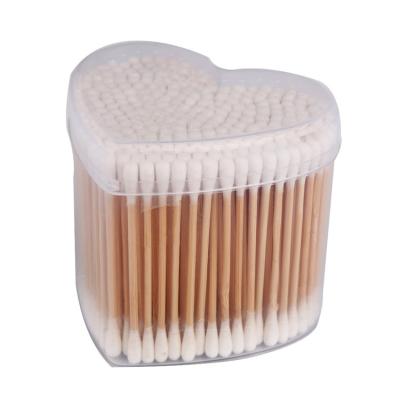 China 2018 New 300pcs Clean Cleaning Bamboo Wood Sticks Medical Cotton Buds For Ear Health Makeup Tools Micro for sale