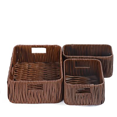 China Sustainable Home Decor Wickerwork Rattan Hanging Rolling File Wicker Laundry Storage Wicker Basket for sale