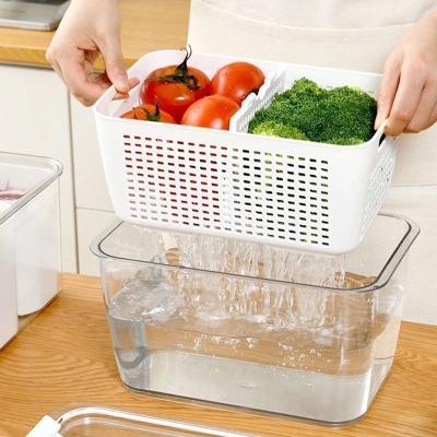 China Freshness preservation Japanese style refrigerator storage box kitchen food fruit and vegetable finishing box food storage box for sale