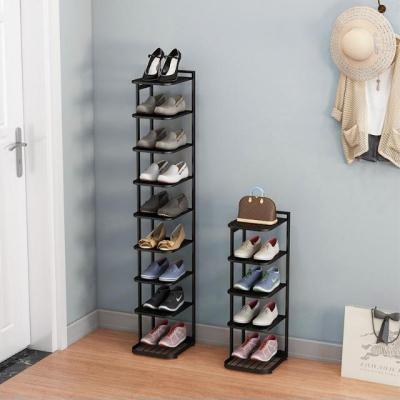 China 9-Layer Workable Shoe Organizer Storage Rack Modern Style Metal Storage Racks European Living Room Shoes Rack for sale