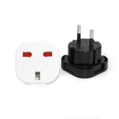 China ABS UK UK Europe 4.0mm European Plug With Door Protector Adapter For European Sockets for sale