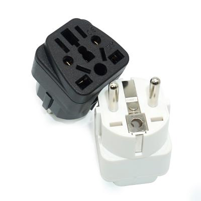 China Environmental Friendly ABS/PC Universal Multi-use Travel Laptop 2 Hole EU-German-French Plug Adapter for sale