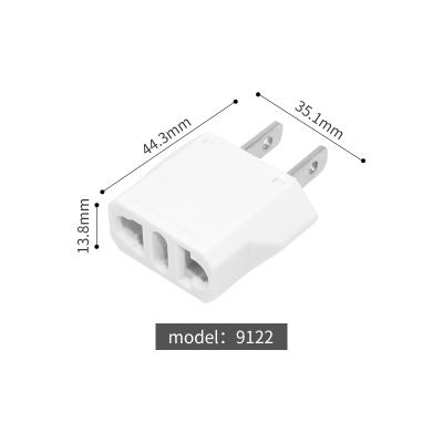 China Best Selling ABS American To European Plug Power Adapter Converter 250V 6A for sale