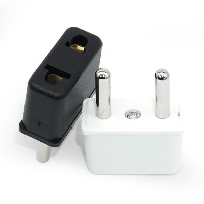 China ABS EU Standard Round to Flat Foot Small Power Conversion Plugs US Europe China Japan German Standard for sale