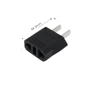 China ABS EU to US Plug Adapter Round Hole European Standard Conversion Plug for sale