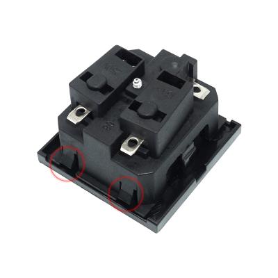 China PA Germany Standard Power Outlet Double Strip Panel Wall Socket EU Plug for sale