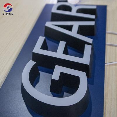 China SHINY Low Power Sign Board Designs For Shops Letter Letters Plastic Led Lighting Acrylic Signs Led Outdoor Business Signs Logo for sale